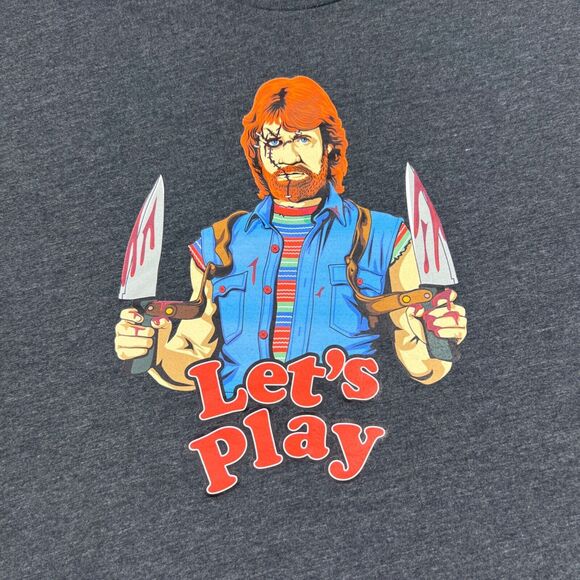 Women's CHIVE Tees Chucky Norris Doll Essential T-Shirt Lets Play Size Large - Picture 2 of 7